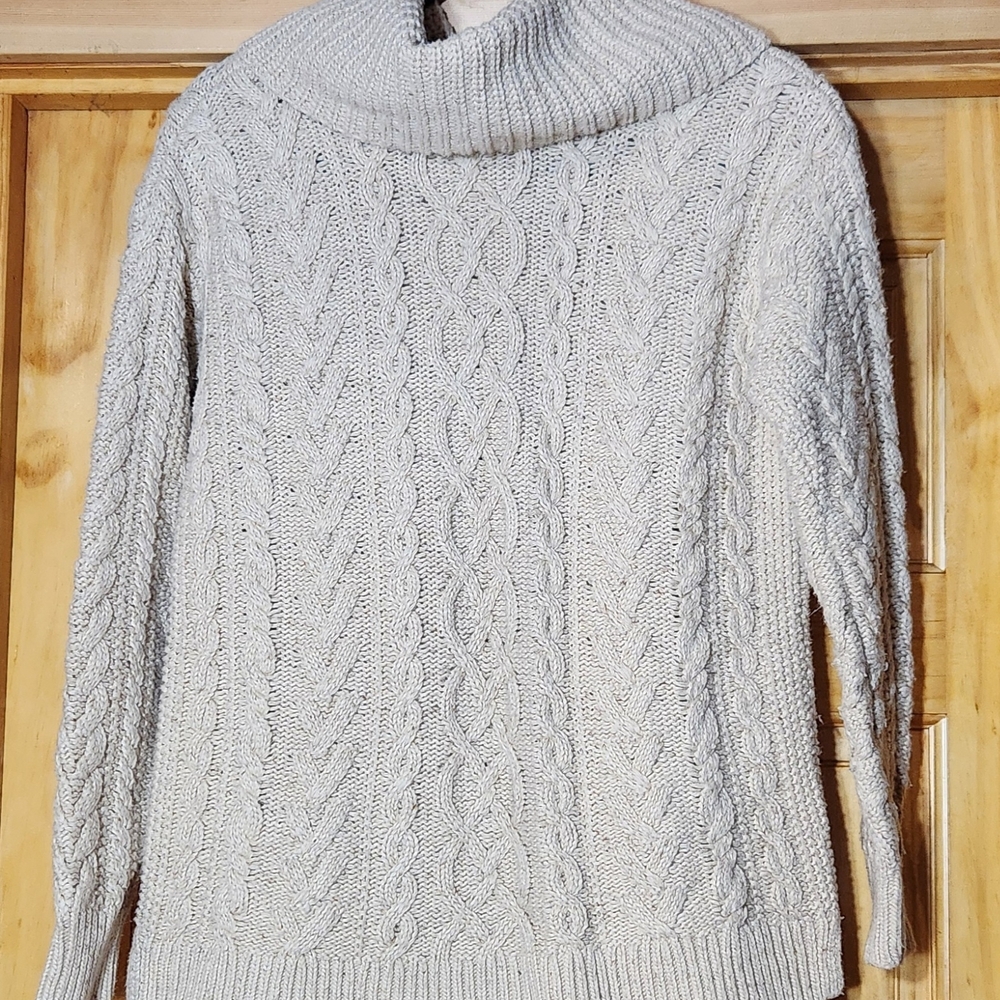 ⭐️Lauren Ralph Lauren Cream Cowl Neck Sweater Medium Grandmacore Fall Cabincore